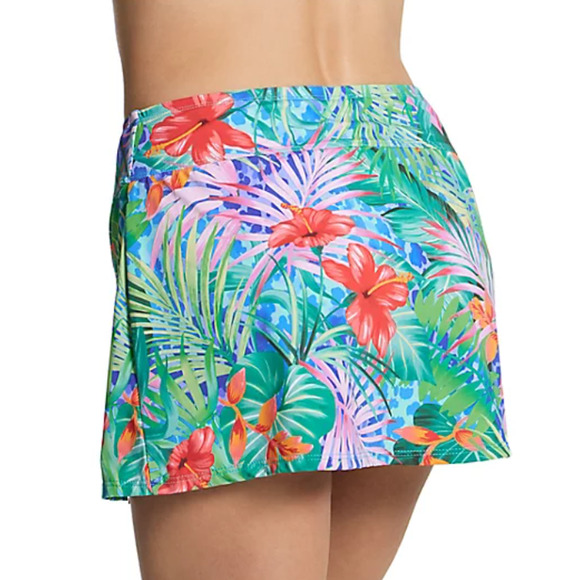 Bleu by Rod Beattie Women's Tropical Flight Slit-Front Swim Skirt Size 4 13311 - Picture 2 of 2